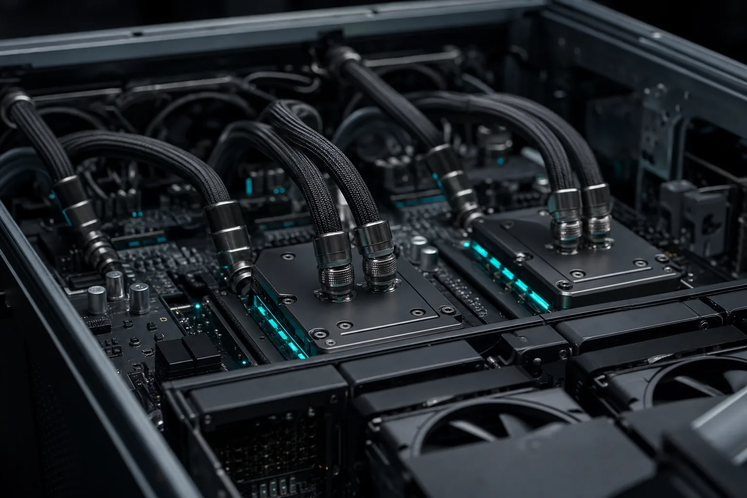 GPU node with direct-to-chip liquid cooling loops